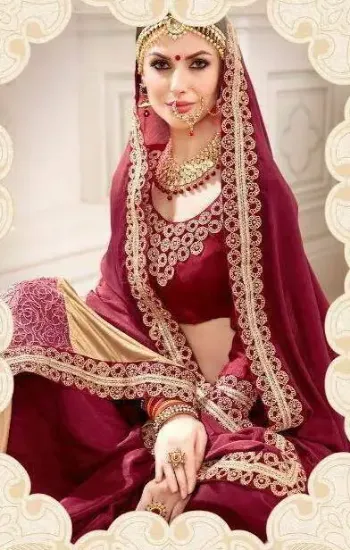 Picture of bollywood party wear designer lehenga style heavy embr,