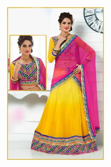 Picture of bollywood wedding lehenga,lehenga choli bluechaniya cho