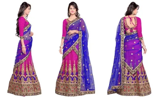 Picture of bollywood women designer lehenga sari dress saree indi,