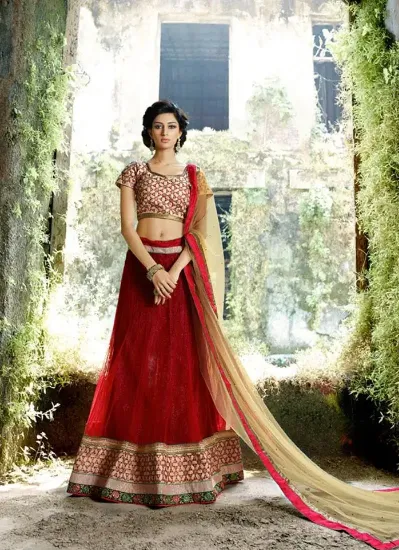 Picture of bridal bollywood party wear designer choli lehenga trad