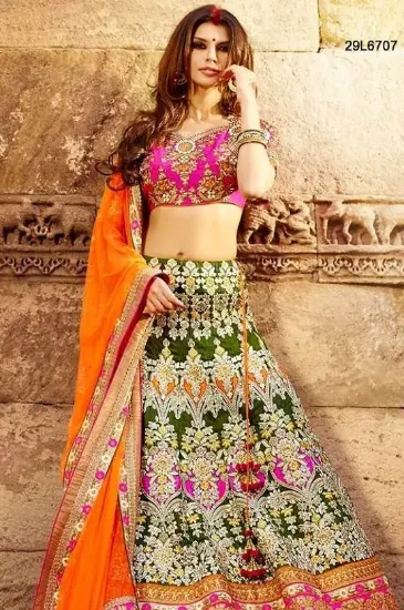 Picture of bridal designer party wear bollywood choli lehenga trad