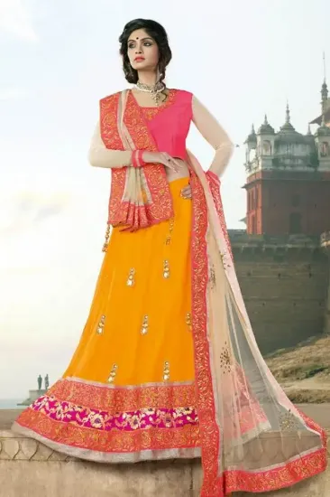 Picture of bridal ethnic bollywood designer indian women lehenga ,