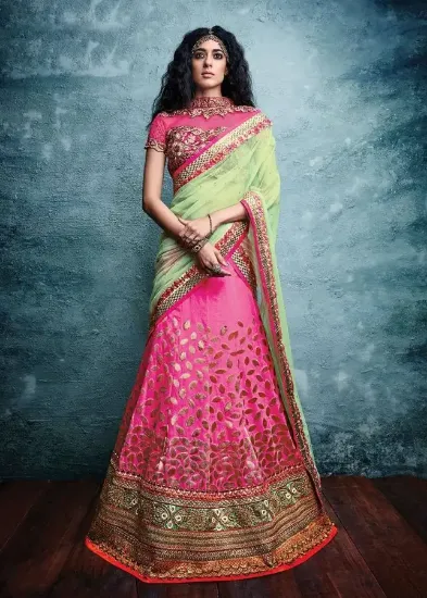 Picture of bridal indian heavy work designer lehenga pakistani we,