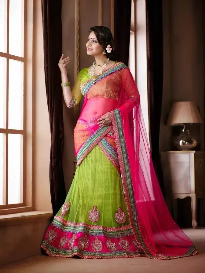 Picture of bridal lehenga 10000 to 15000,lehenga saree indiachaniy