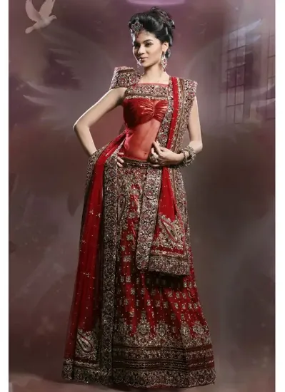 Picture of bridal lehenga below 3000,how to stitch a lehenga saree