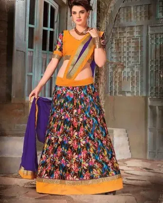 Picture of bridal lehenga choli, wedding engagement party wear de,