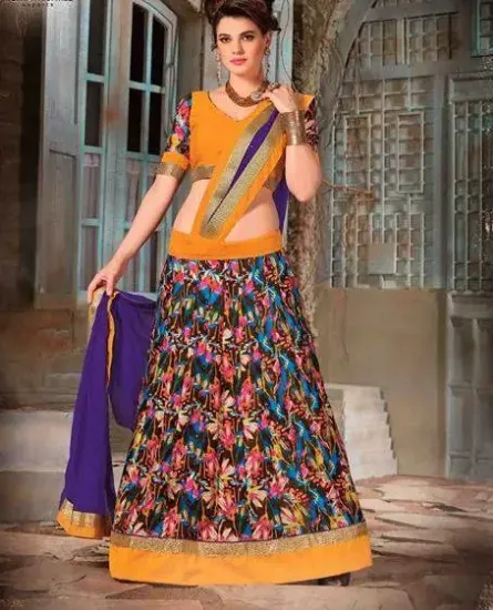 Picture of bridal lehenga choli, wedding engagement party wear de,