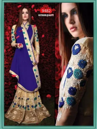 Picture of bridal lehenga embroidery,lehenga choli in rmkv with p,