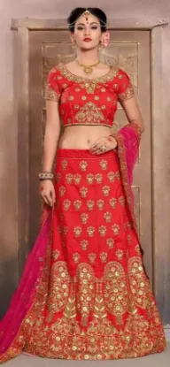 Picture of bridal lehenga exporters mumbai,lehenga choli jewellery