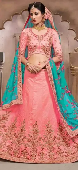 Picture of bridal lehenga heavy stone work,lehenga choli materialc