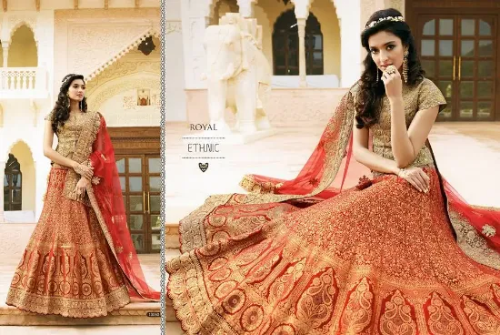 Picture of bridal lehenga latest 2024,lehenga choli range 2000cha,