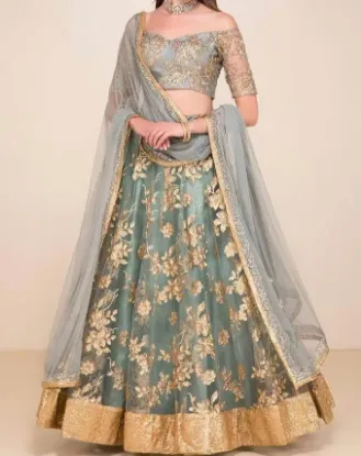 Picture of bridal lehenga modest maxi gown trend,lehenga choli tai