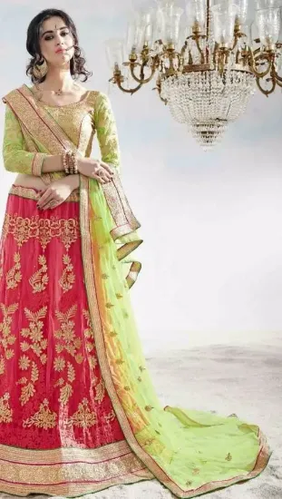 Picture of bridal lehenga myntra,lehenga choli sketcheschaniya cho