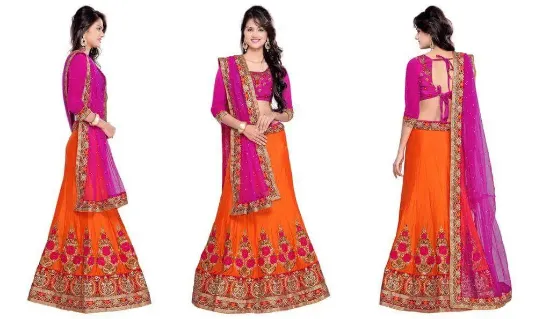 Picture of bridal lehenga party indian saree women dress wear boll