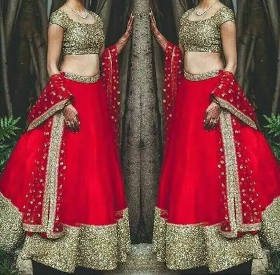 Picture of bridal lehenga range 50000,lehenga choli wearing style,