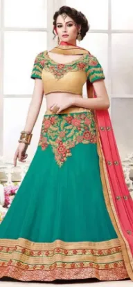 Picture of bridal lehenga red and golden with beach dress,lehenga 