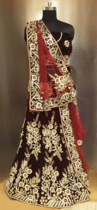 Picture of bridal lehenga red and golden,lehenga choli weddingchan