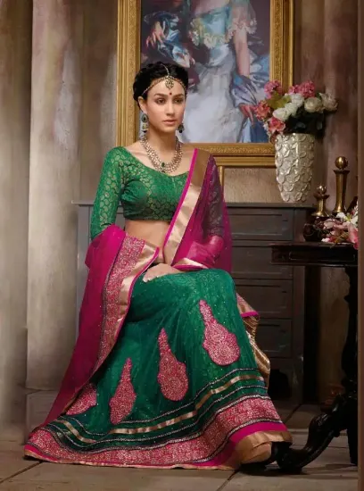 Picture of bridal lehenga tomato colour,lehenga choli 15 yearschan