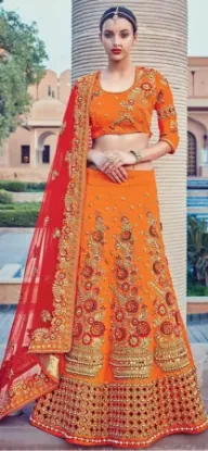 Picture of bridal lehenga with long kurti,lehenga choli below 500,