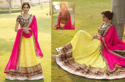 Picture of bridal lehenga within 7000,lehenga saree cutting and st