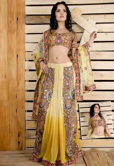 Picture of bridal lehengas in hyderabad,lehenga choli dupatta styl