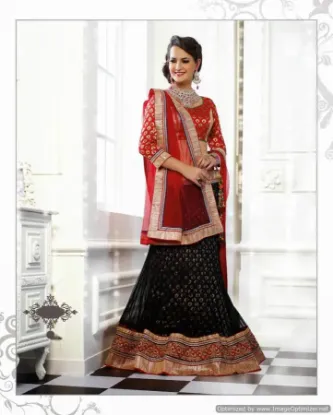 Picture of bridal net lehenga red,lehenga 15 years oldchaniya chol