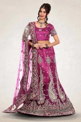 Picture of bridal wear ghagra choli ethnic designer heavy embroide