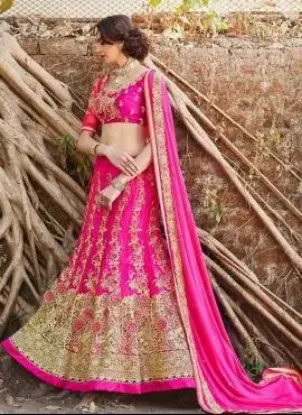 Picture of bridal wedding pure velvet lehenga choli indian design,