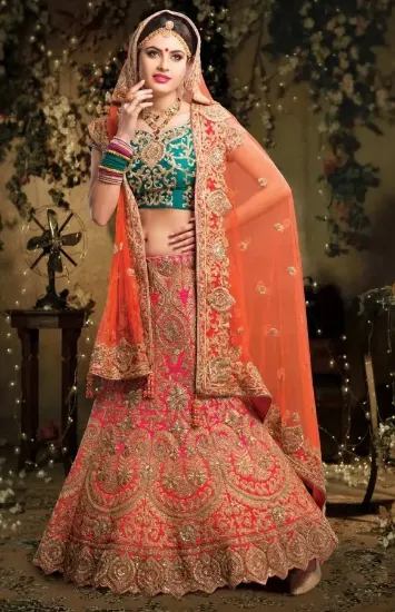 Picture of bridalwedding indian bollywood heavy embroidery lehenga