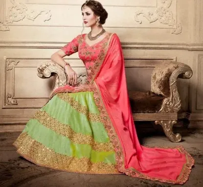 Picture of chaniya choli latest design 2024,lehenga saree beach dr