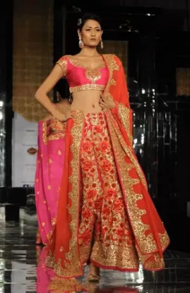 Picture of chaniya choli with koti,lehenga saree for chaniya choli