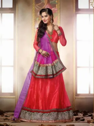 Picture of choli dress with beach dress,a line lehenga cuttingchan