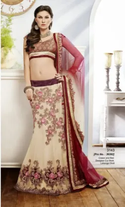 Picture of choli lehenga bridal wedding reception modest maxi gown