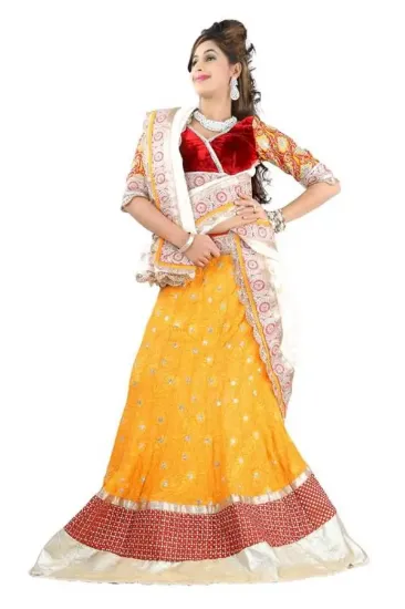 Picture of choli lehenga bridal wedding reception modest maxi gown