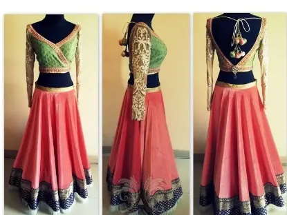 Picture of choli lehenga indian wedding traditional designer party