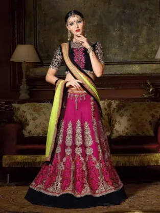 Picture of choli lehenga wedding traditional designer bollywood in