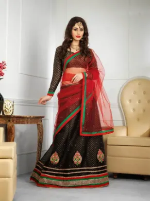 Picture of choli type dress,lehenga long blouse designschaniya cho