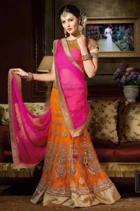 Picture of choli wedding party wear designer lehenga indian pakis,