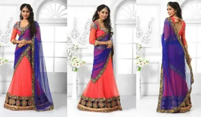 Picture of designer bridal wear lehenga saree indian sari ethnic l