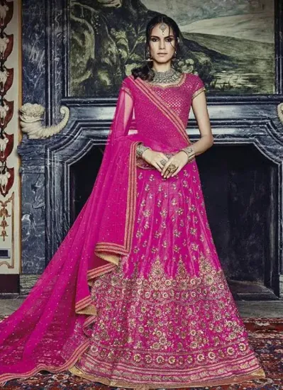 Picture of designer dress indian wedding reception hand work brida