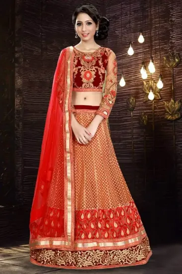 Picture of designer embroidery work saree lehenga traditional sar,