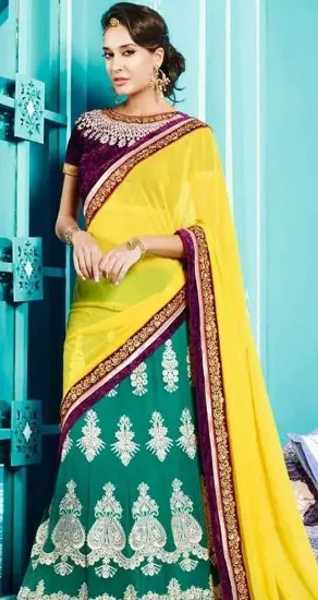 Picture of designer ethnic lehenga saree bollywood sari designer w