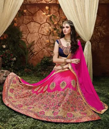 Picture of designer heavy embroidery bollywood wedding lehenga cho