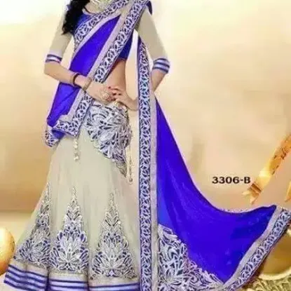 Picture of designer heavy embroidery party wear lehenga comes with