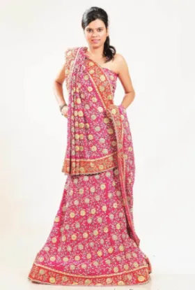 Picture of designer heavy lehenga saree partywear sari traditiona,