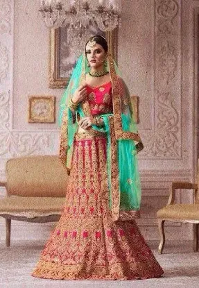 Picture of designer indian lehenga choli bridal bollywood wedding,