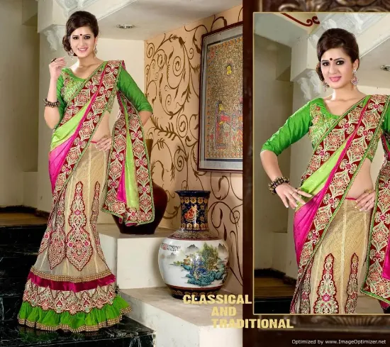 Picture of designer indian lehenga saree pakistani party bollywoo,