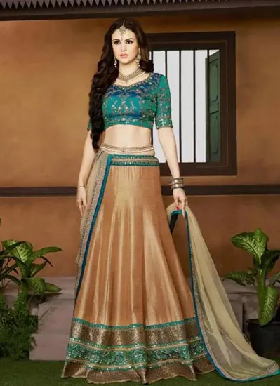 Picture of designer indian party wear choli lehenga pakistani wedd