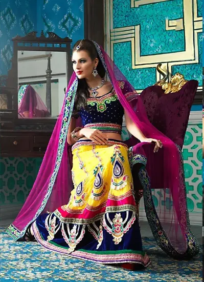 Picture of designer indian partywear wedding traditional lehenga c