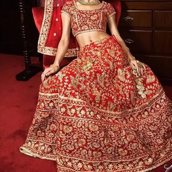 Picture of designer lehenga choli indian traditional bollywood emb